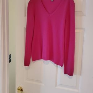 CHARTER CLUB V NK 100%CASHMERE SWEATER